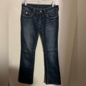 MEK DENIM Classic Nagoya Bootcut Western Style Denim Jeans Dark Wash Wms 28 x 34